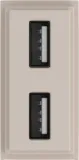 Зарядное устройство USB Стандарты А-А 5V 2100мА 1 модуль, песочный