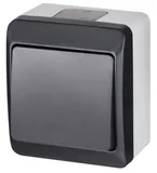 HERMES - Выключатель/переключатель на 2 направления, 10A/250V, IP44, антрацит
