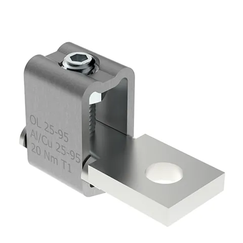 Коннектор Morek OL95 для присоеднинения Al и Cu проводников 1x25_95mm² к плоским шинам, Al/Cu 320/320A, 690V