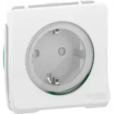Розетка Schneider Electric Mureva, S, с з/к. и шт. механизм, белый, IP55
