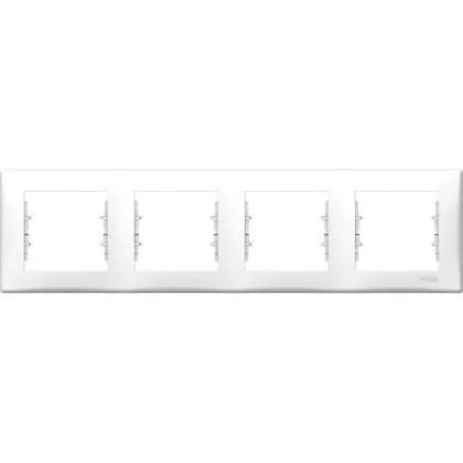 Рамка Schneider Electric Sedna, х4 горизонтальная, белый