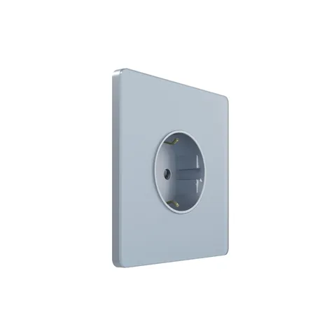 Розетка Systeme Electric Infinity, скрытой установки с зк (250В, 16А, защит. шторки), Стальное небо