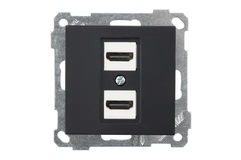 21 - Розетка 2xHDMI, черный мат