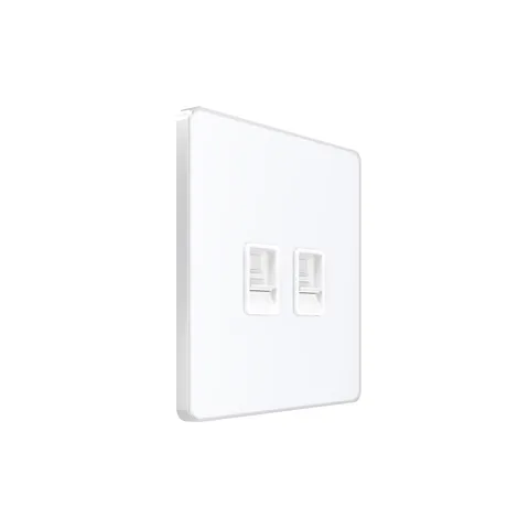 Компьютерная розетка Systeme Electric Infinity, информационная скрытой установки RJ-45 кат.5e 2-я, Арктический лед