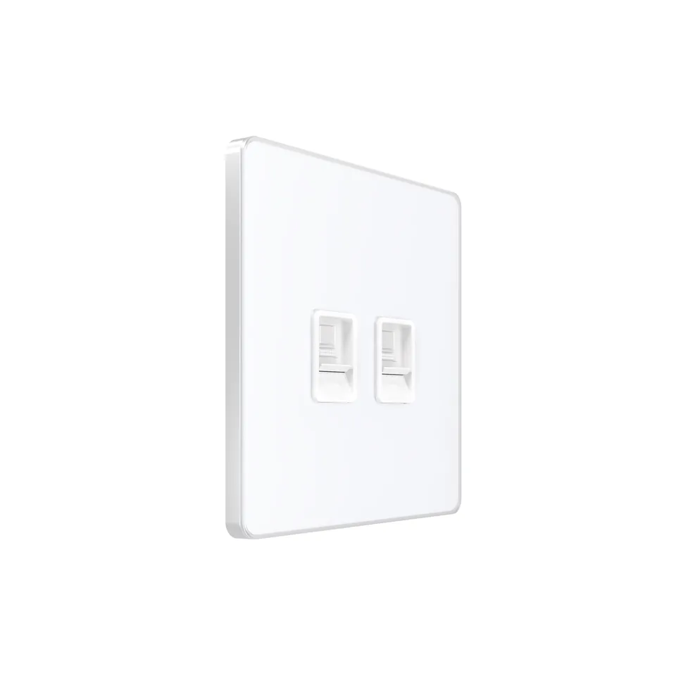 Компьютерная розетка Systeme Electric Infinity, информационная скрытой установки RJ-45 кат.5e 2-я, Арктический лед