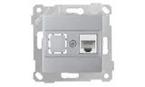 Rita - Розетка 1хRJ-45 кат. 5e UTP, нерж. сталь