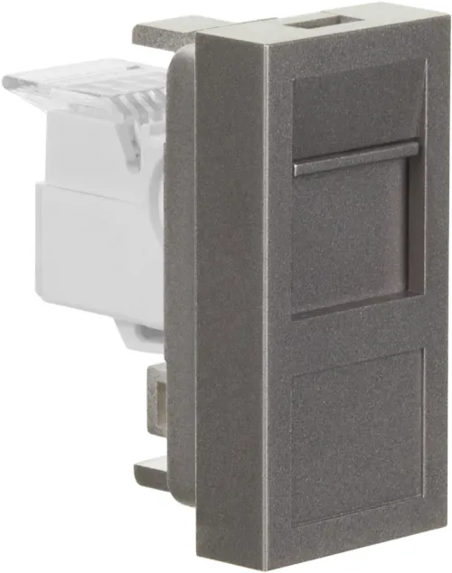 Розетка DEC RJ45 UTP кат.6, 1мод., алюм. матовая (22.5х45мм)