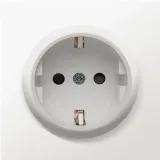 Накладка для розетки Schuko с заземлением со шторками 16A 250 В~, матовый жасмин, серия R98