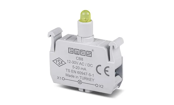 Блок индикатора, желтый, LED, 12_30VAC/DC, монтаж на адаптер для CP/CM серий