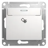 Выключатель Systeme Electric Glossa, карточный, схема 6, механизм, белый