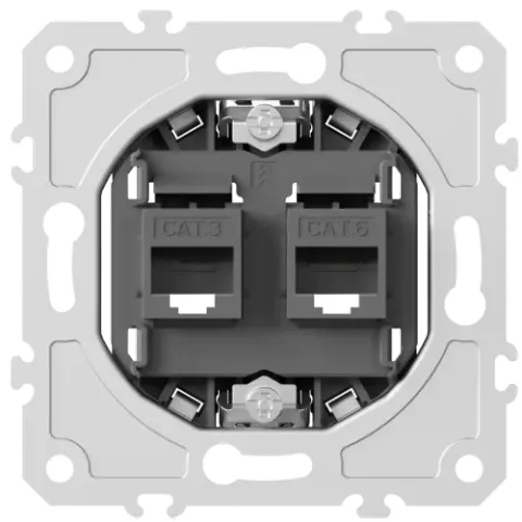 Механизм розетки RJ11 + RJ45 (двойная) cat.3/6/ClassE-4/8, серия DB