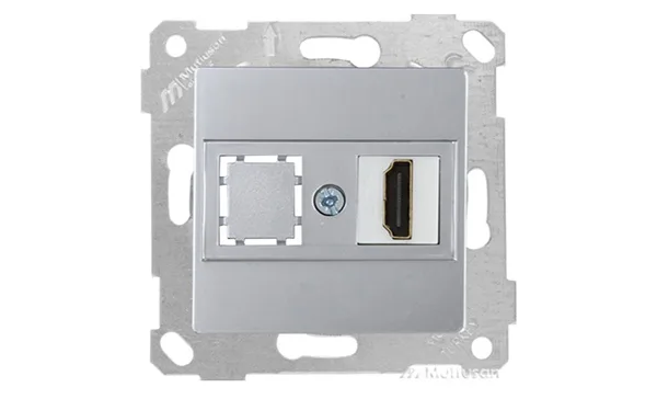 Rita - Розетка 1xHDMI, нерж. сталь