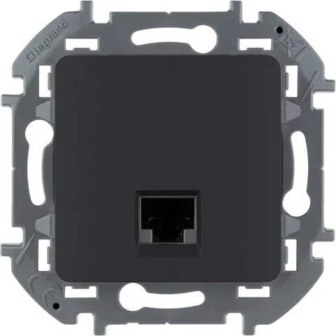 Inspiria - Розетка 1хRJ-45 UTP CAT6 (антрацит)