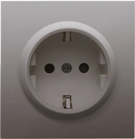 Накладка для розетки Schuko с заземлением со шторками 16A 250 В~, сталь, серия R98