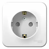 Розетка Systeme Electric Blanca, открытой установки с заземлением со шторками изол. пл., 16А, 250В, белый