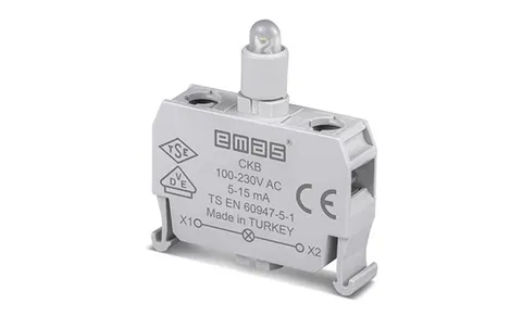 Блок индикатора, белый, LED, 100_230VAC, монтаж в коробку, для CP/CM серий