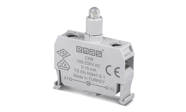 Блок индикатора, белый, LED, 100_230VAC, монтаж в коробку, для CP/CM серий