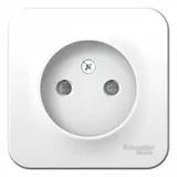Розетка Systeme Electric Blanca, открытой установки без заземления со шторками изол. пл., 16А, 250В, белый