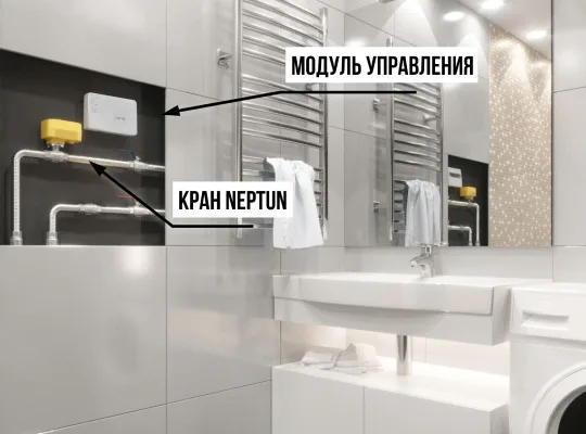 Кран с электроприводом Neptun Profi из нержавеющей стали 12В, 1/2"