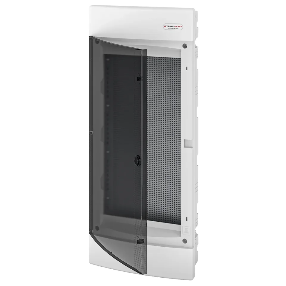 U48C IT, Щит встраиваемый мультимедийный, 4 ряда, прозрач. дверца, IP40
