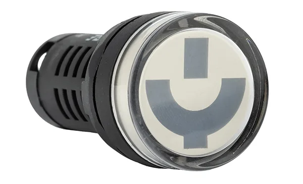 Указатель положения выключателя AD116-22W, "улыбка" красный/зеленый, LED 220VAC/DC, IP50, 22mm