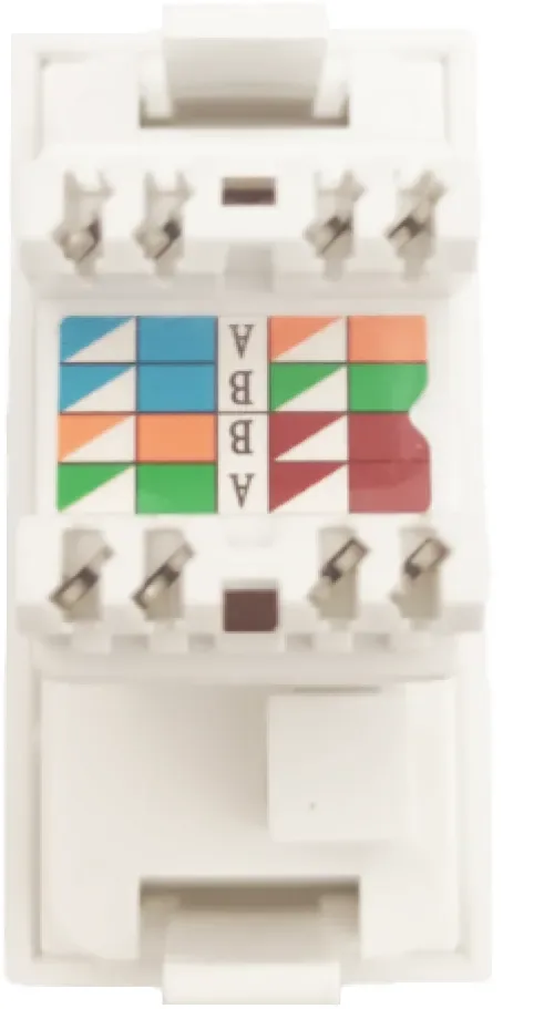 Розетка DEC RJ45 UTP кат.6a, 1мод., бел. (22.5х45мм)