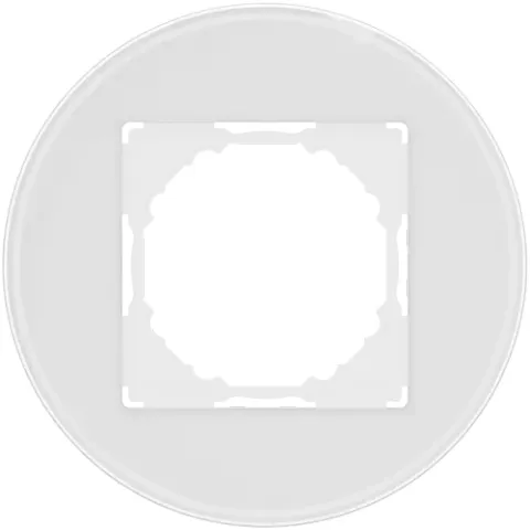 Рамка 1-я, Natural Round белое стекло, серия A07