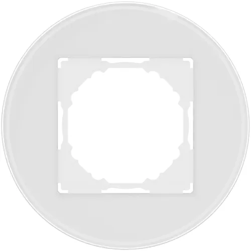 Рамка 1-я, Natural Round белое стекло, серия A07