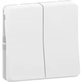 Выключатель Schneider Electric Mureva, S, двухклавишный переключатель, схема 6+6, механизм, белый, IP55