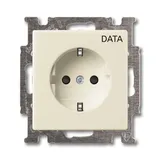Basic 55 - Розетка 2P+E нем. стд.с маркировкой DATA (шале-белый)