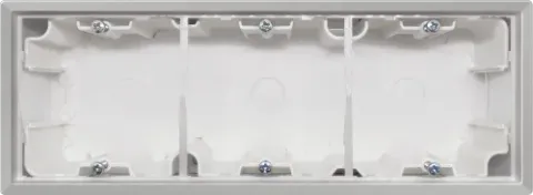 Коробка для накладного монтажа с встроенной рамкой 3-я, матовый серый, серия R98