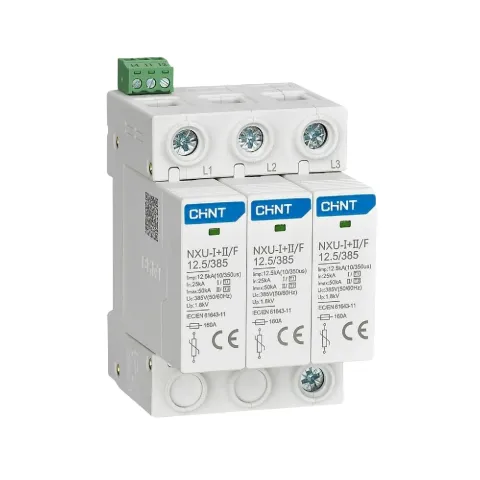 УЗИП NXU-I+II/F 3P In=25kA Im=50kA Uc=275В (класс I + II)