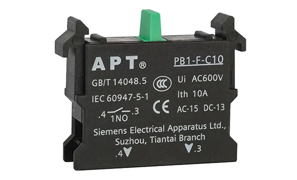 Блок-контакт 1NO, 6A 230VAC/24VDC, монтаж на адаптер, для PB1 серии