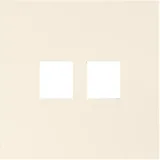 Накладка 2-я для розеток RJ45, TV, SAT, глянцевый кремовый, серия S08
