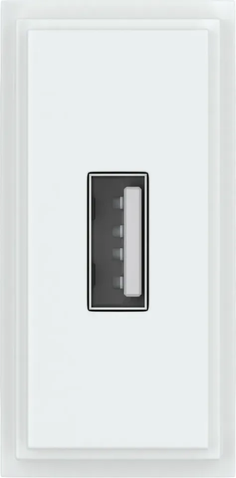 Зарядное устройство USB Стандарт А 5V 2100мА 1 модуль, белый
