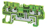 Клемма защитного проводника CPG1.5/4 /3,5x66,9mm, push-in, 4 присоед., 1,5(max 2,5)mm2, желто-зеленая