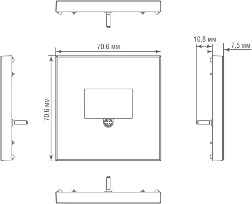 Накладка стандарта TAE для розеток USB, HDMI, аудио, благородная сталь, серия R98 METAL