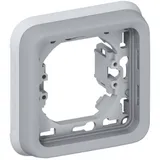 PLEXO - Рамка с суппортом для встроен. монтажа 1пост, IP55, серый