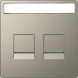 Лицевая панель Schneider Electric D-Life, центральная накладка для 2-х модульных разъемов, никель, SD