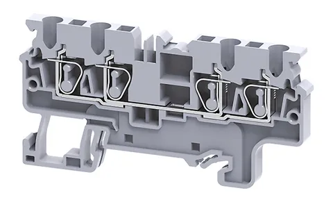 Клемма проходная CX2.5/4 /5x74,7mm, пружинная, 4 присоед., 2,5(max 4)mm2, 24A, 1000V, серая