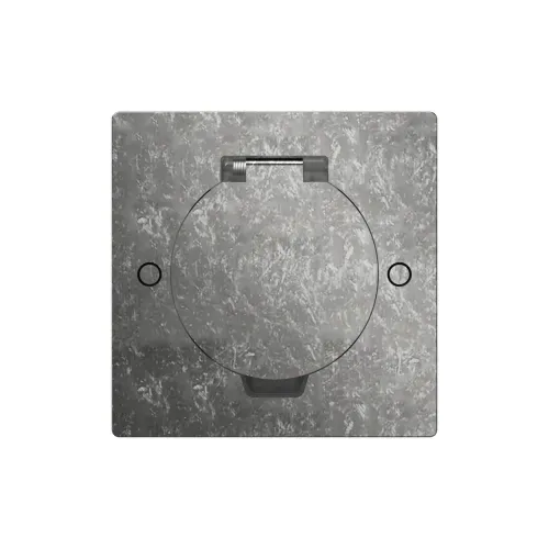 Лючок Surface 2 мод. (1 мод. 45х45 мм.), круглая крышка, оцинкованная сталь, IP44