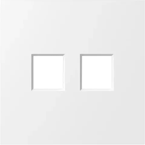 Накладка 2-я для розеток RJ45, TV, SAT, матовый белый, серия S08
