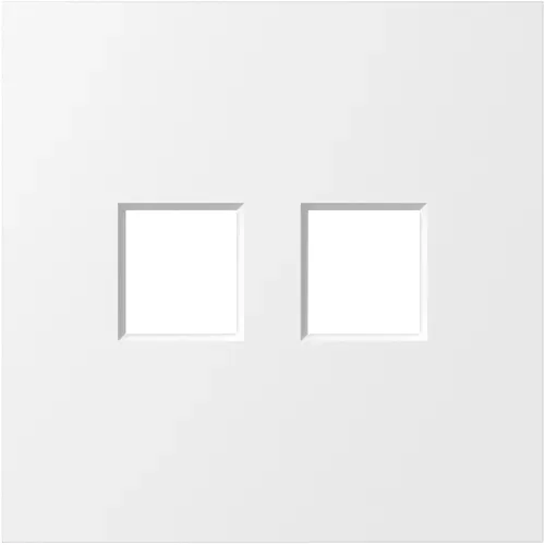 Накладка 2-я для розеток RJ45, TV, SAT, матовый белый, серия S08