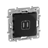 Etika - Зарядное устройство с двумя USB-разъемами, 240В/5В, 2400мА. (антрацит)