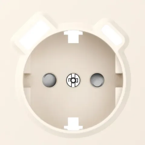Накладка для розетки Schuko с зарядным устройством USB A+C, со шторками 16A 250В, матовый кремовый, серия A07