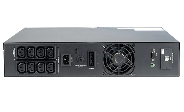 ИБП Kehua KR-RM 1000VA/900W, RT 2U, ЖК-дисплей, встроенные АКБ 3x9Ah/12V, Hot swap, 8×IEC320 C13