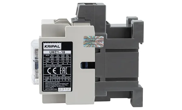 Контактор UKC1-18-11-24AC, 3P, 18A(AC-3), 40A(AC-1), 7.5kW(400VAC), Uк=24VAC, 1NO+1NC