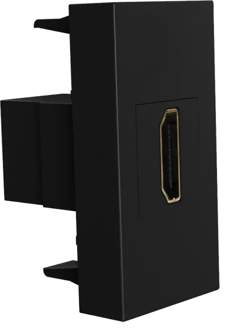 Розетка HDMI, 1мод., черн. (22.5х45мм)