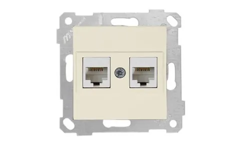Rita - Розетка 2хRJ-45 кат. 6 UTP, сл.кость