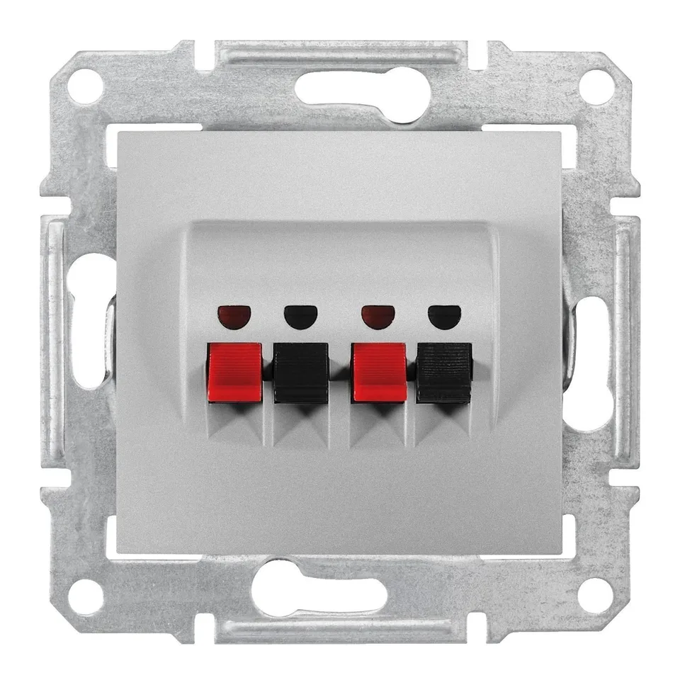 Розетка ТВ Schneider Electric Sedna, аудио х2, алюминий